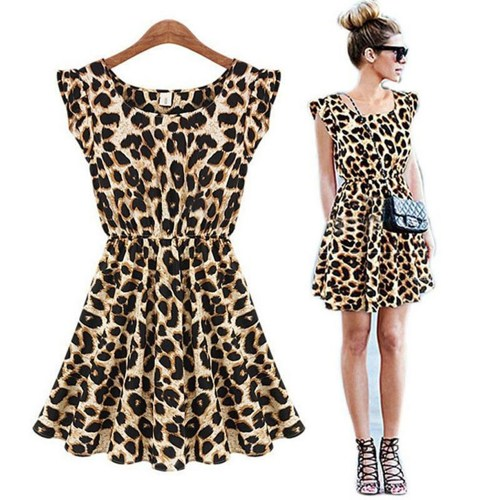 Sexy Leopard Casual Evening Cocktail Party Mini Dress on Luulla