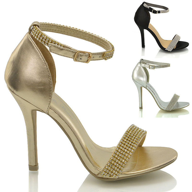 Womens High Heel Strappy Sandals Shoes